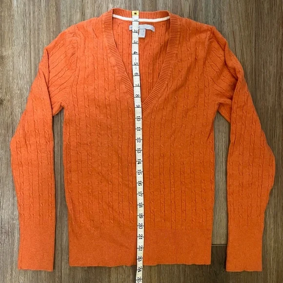 Orange Old Navy Cable Knit Sweater - Picture 3 of 6